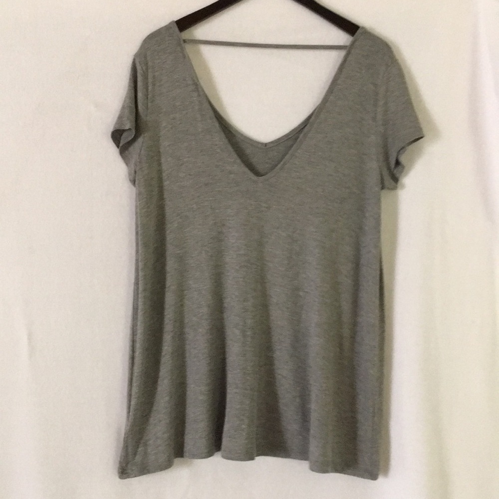 PINK ROSE Heather Grey Top M - Picture 2 of 4